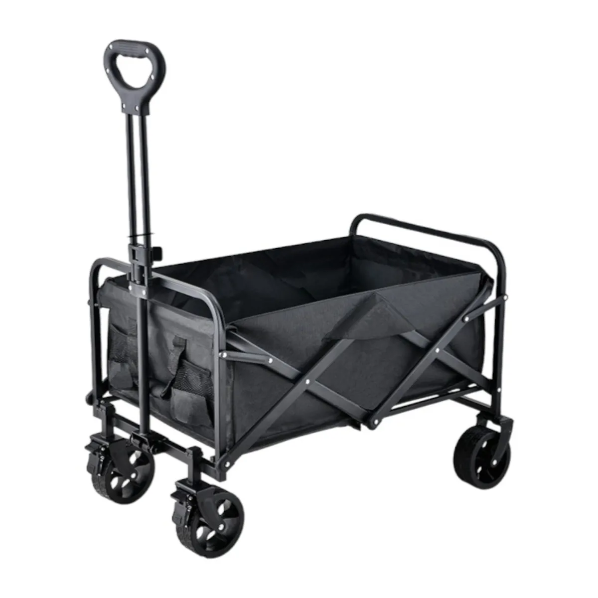 LUBABYCAS - Carrito Para Compras y Camping Con Frenos Negro LuBabycas