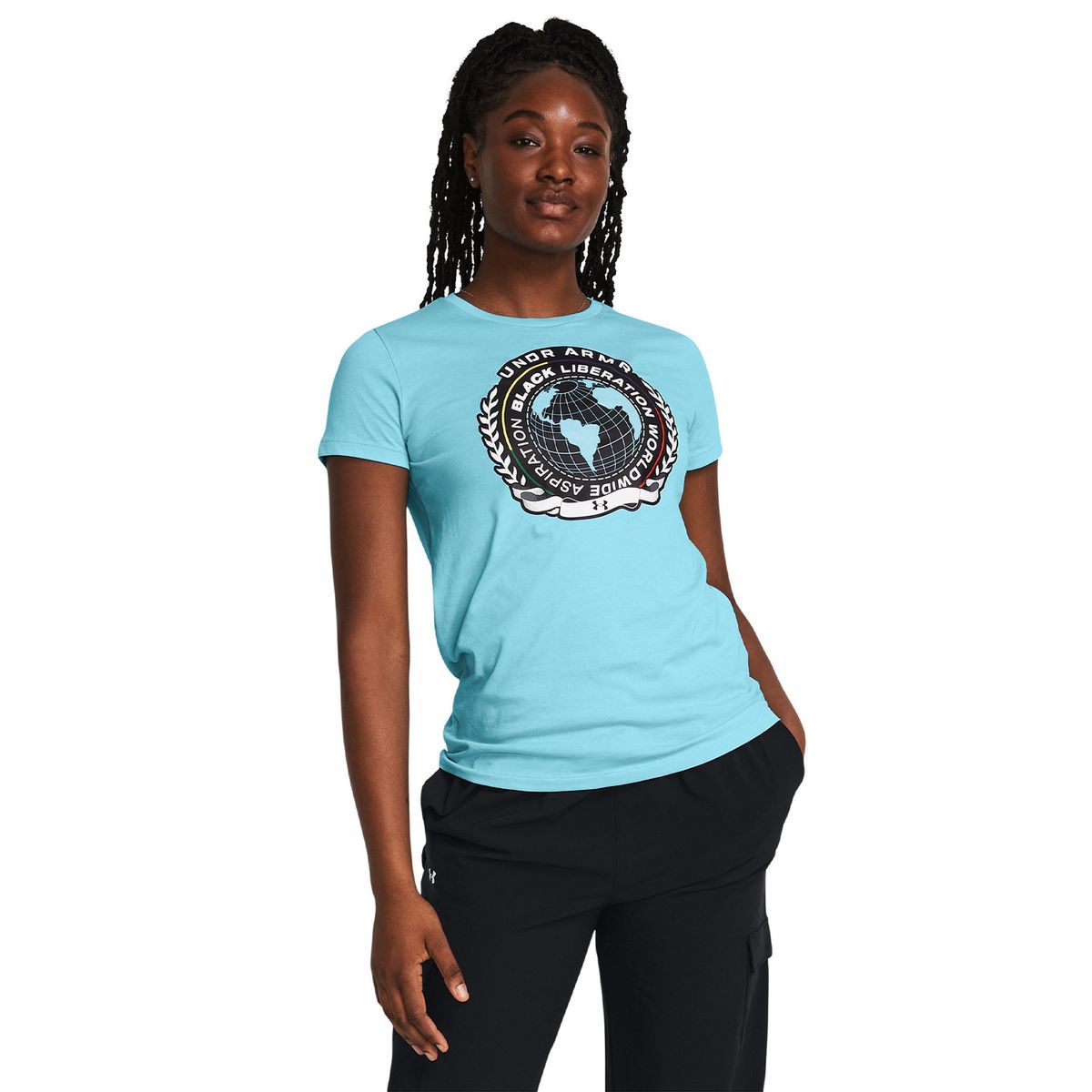 UNDER ARMOUR - Polera manga corta UA BHM para mujer Azul UNDER ARMOUR