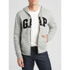 GAP - Poleron Clasico Con Cierre Hombre Gris