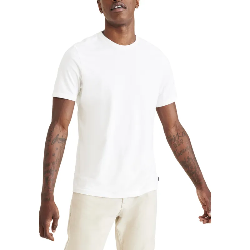 DOCKERS - Polera Hombre Crewneck Tee Slim Fit Blanco Dockers
