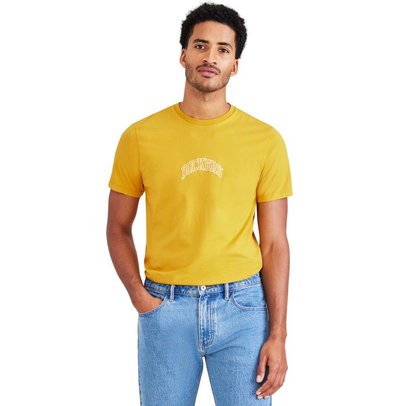DOCKERS - Polera Hombre Graphic Tee Slim Fit Amarillo Dockers