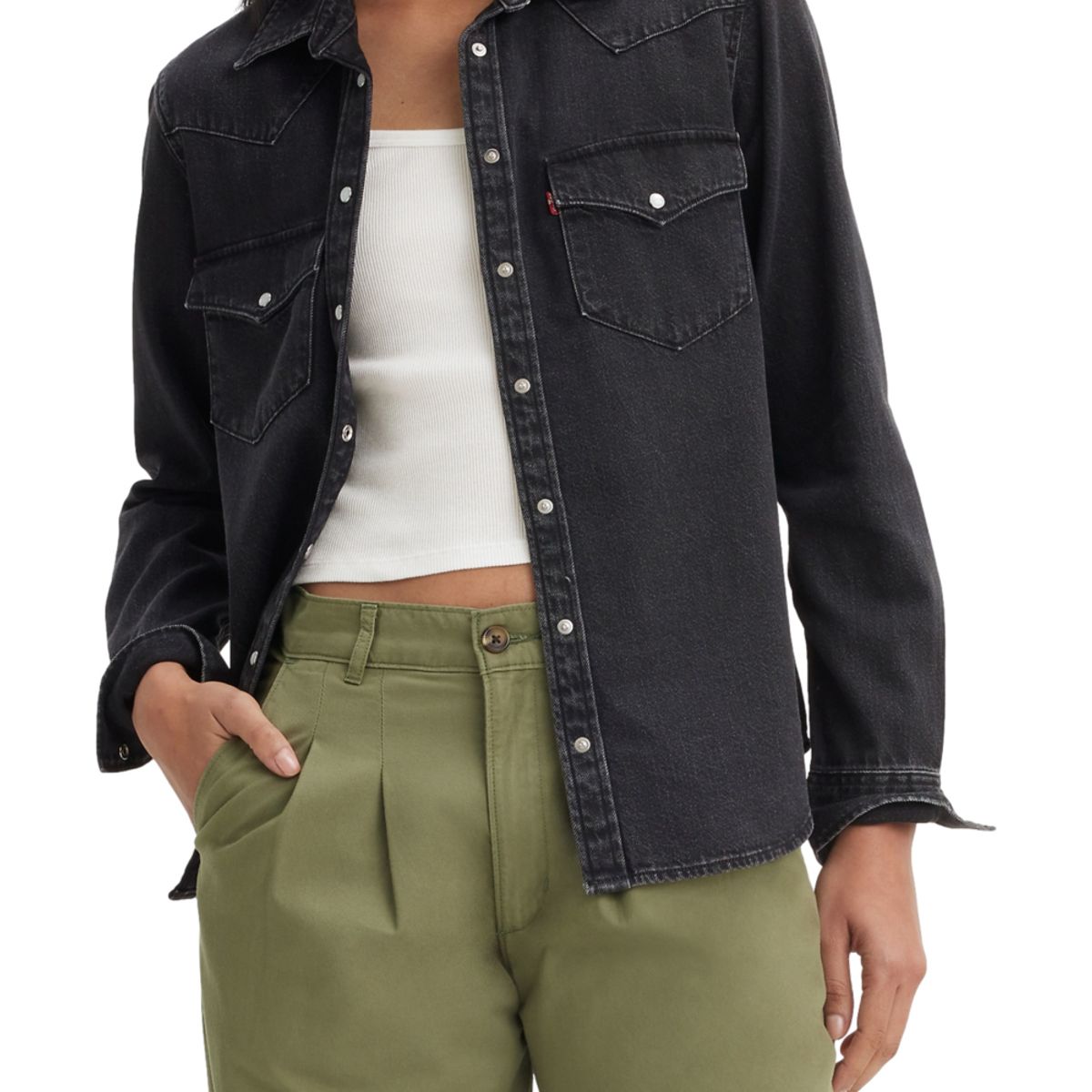 LEVIS - Camisa Mujer Regular Fit The Ultimate Western Negro Levis