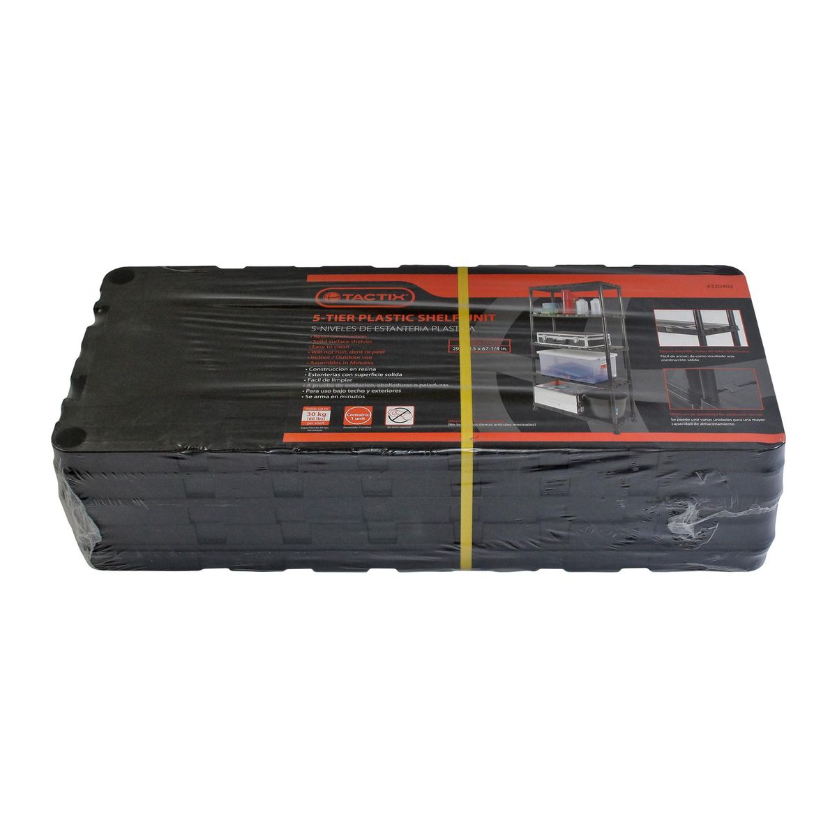 TACTIX - Estante - Rack - Repisa Plastica 5 Niveles 171x32x74cms