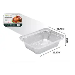 OEM - Pack de 10 Bandejas de Aluminio Rectangular 253 cm x187 cm