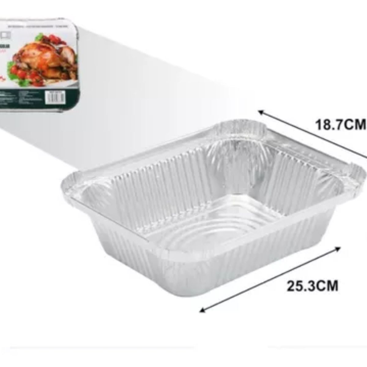 OEM - Pack de 10 Bandejas de Aluminio Rectangular 253 cm x187 cm