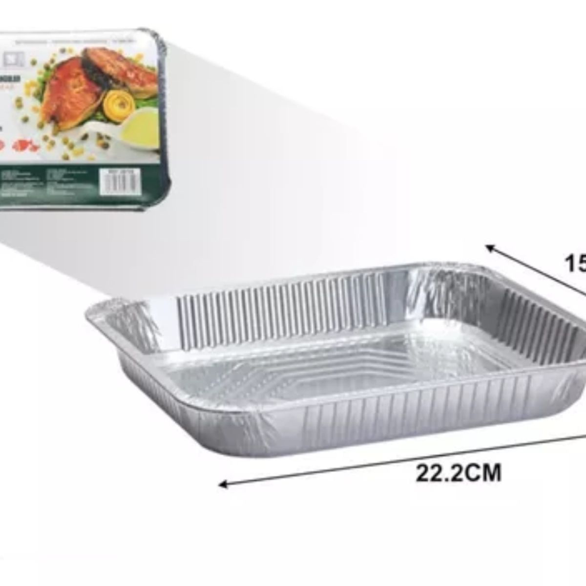 OEM - Pack de 10 Bandejas de Aluminio Rectangular 222 cm x 158 cm