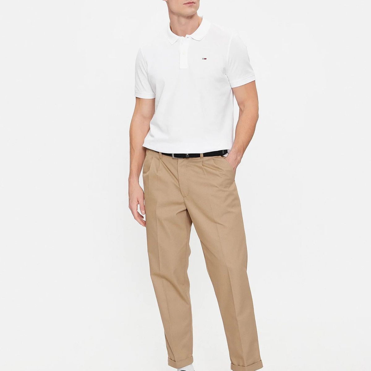 TOMMY HILFIGER - POLO SOLID SLIM FIT BLANCO TOMMY JEANS