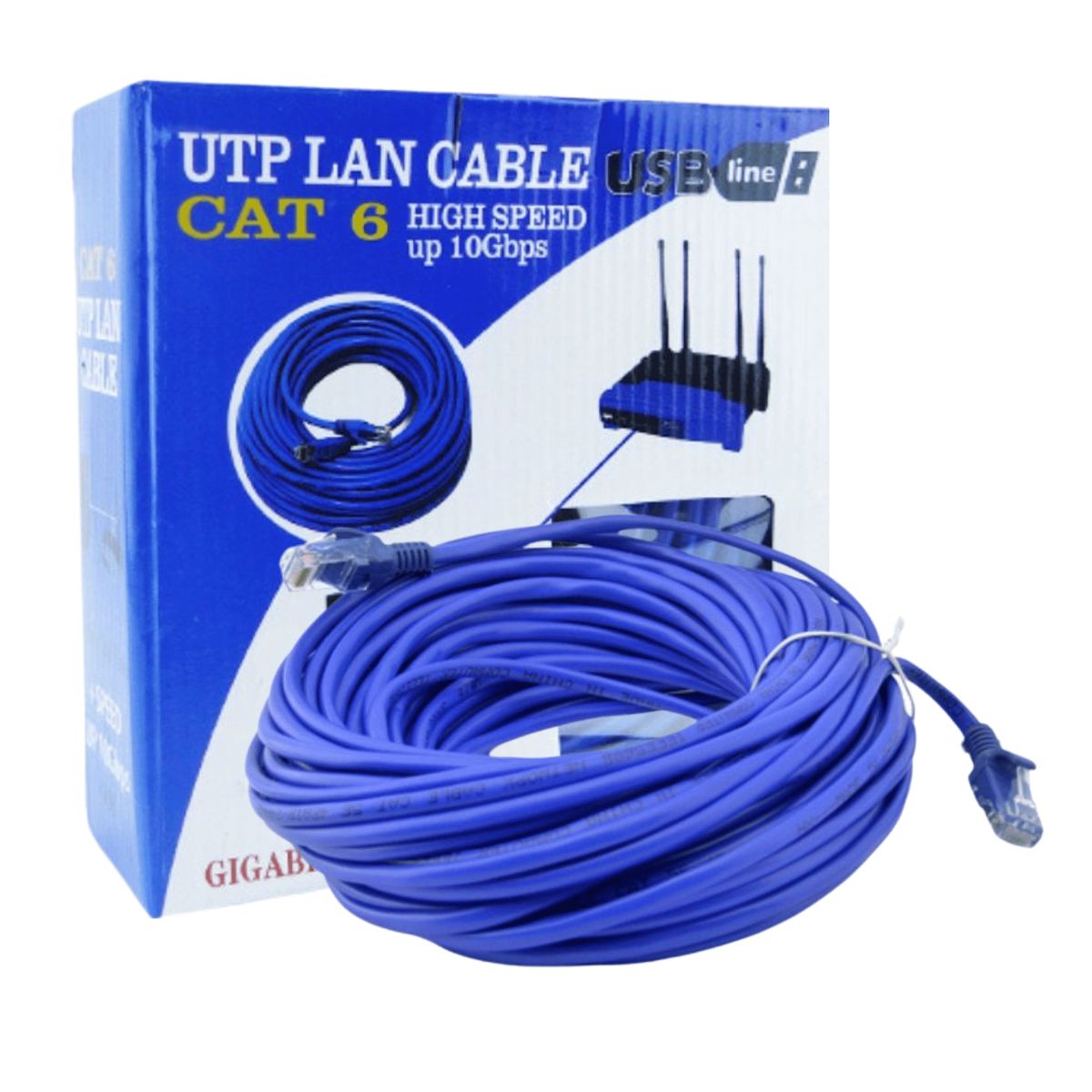 GENERICO - Cable De Red Rj45 Categoria 6e 30 Mts Armado Alta Velocidad