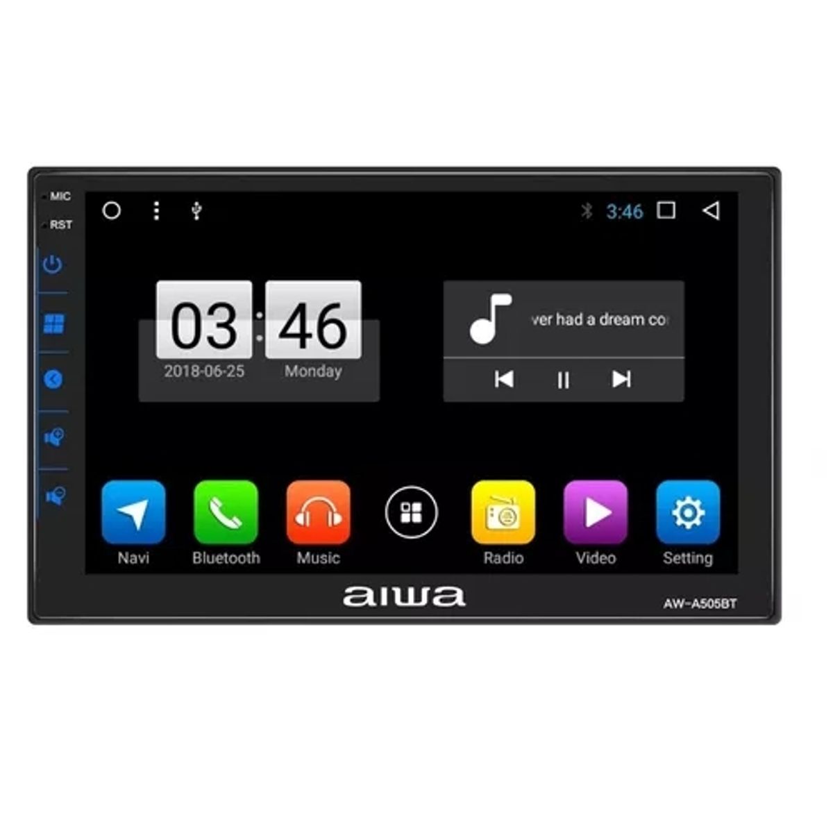 AIWA - Radio Auto 2 Din Pantalla Touch HD De 7'' Android 12.0