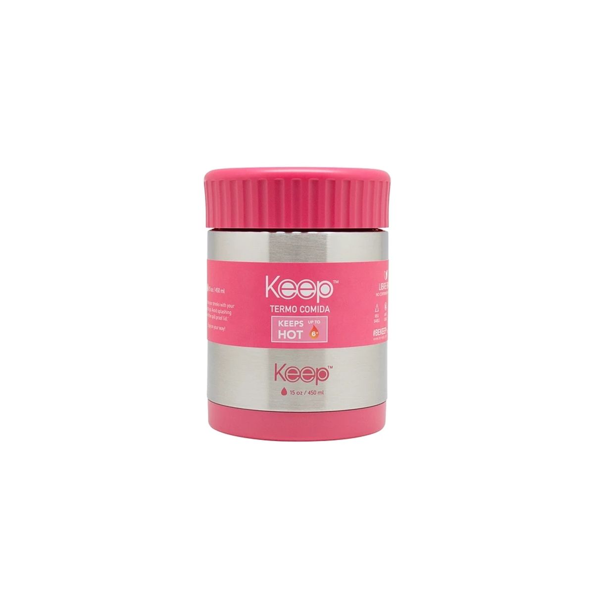 KEEP - Termo Comida Acero Inoxidable 450 Ml Keep Rosa