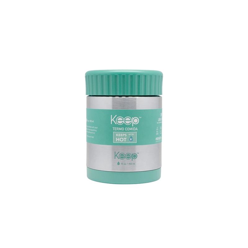 KEEP - Termo Comida Acero Inoxidable 450 Ml Keep Turquesa