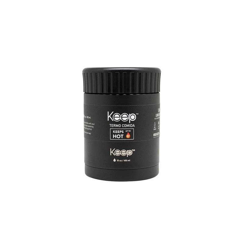KEEP - Termo Comida Acero Inoxidable 450 Ml Keep Negro