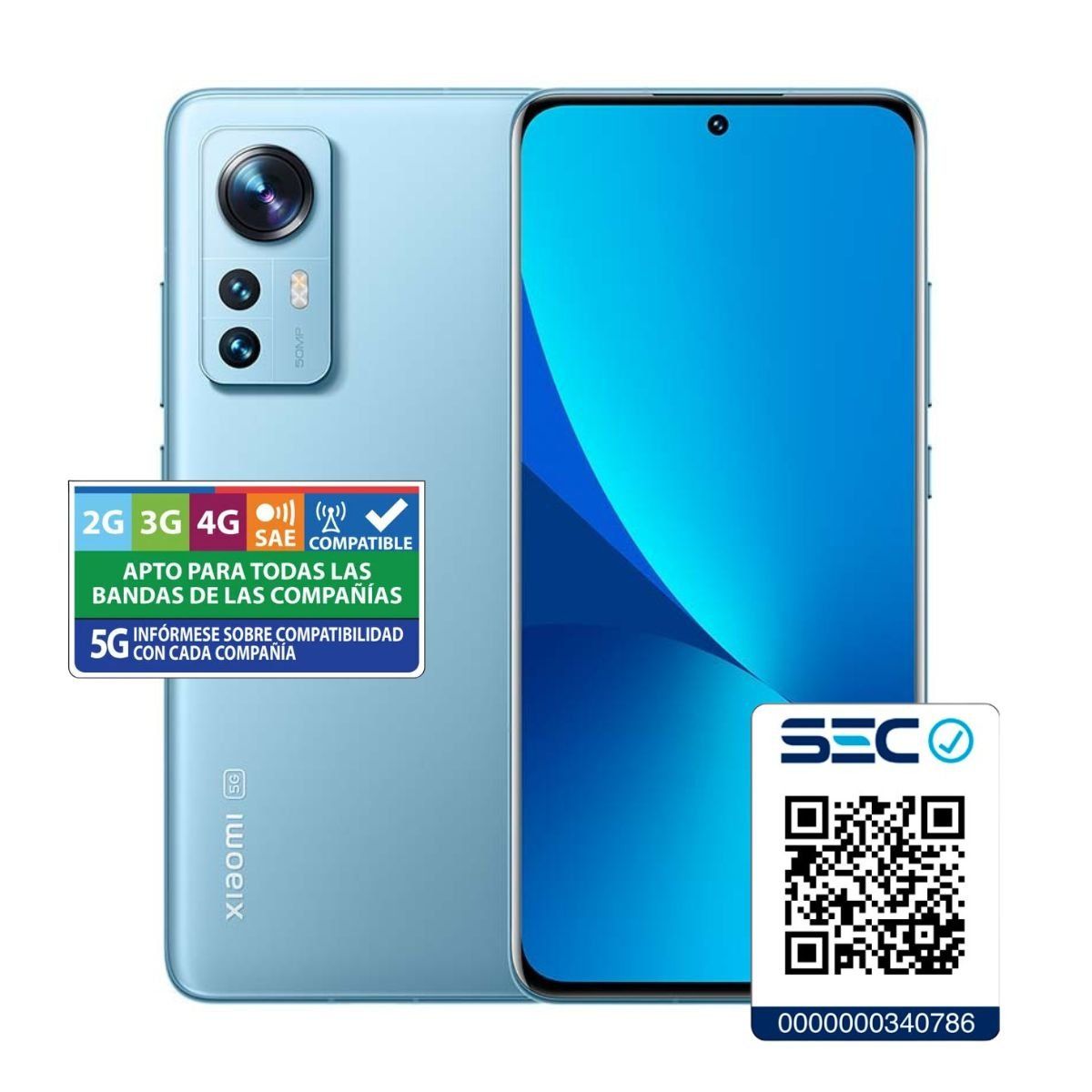 XIAOMI - Xiaomi 12 EU 5G 8GB + 256GB Celeste