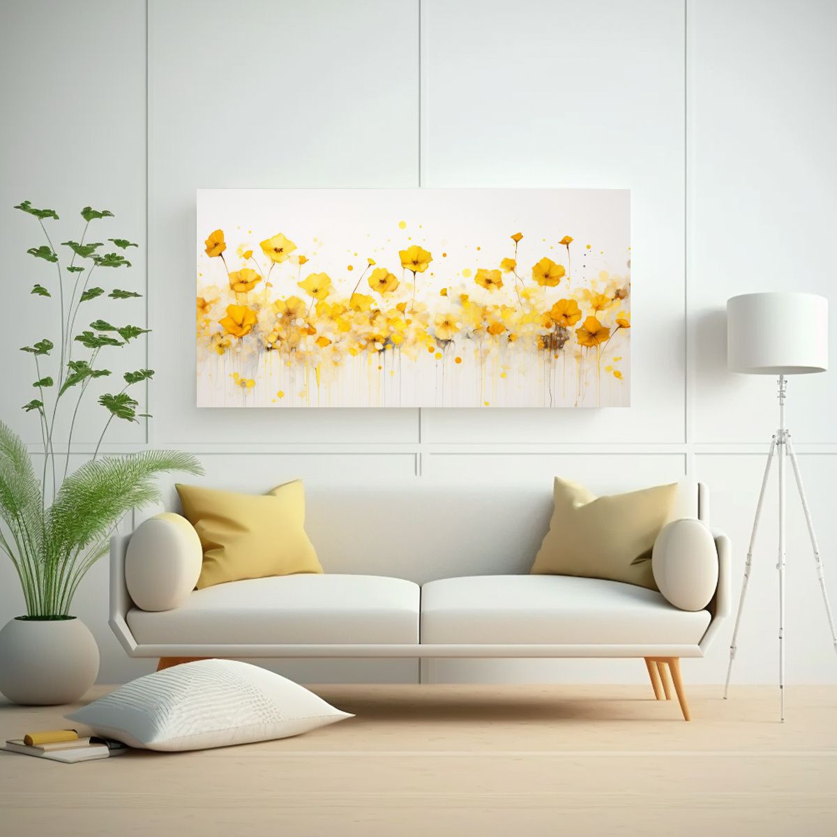 GENERICO - Pintura Acrílica De Lienzo, Elegante Composición Sobre Tel 160x80cm