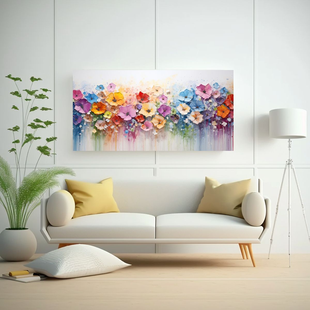 GENERICO - Tela En Bastidor Inspirador Fantasia En Blanco 60x30cm