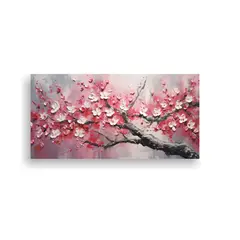 GENERICO - Pintura En Lienzo De Tela Vintage Con Mural De Flores De Cer 160x80cm