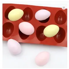 GENERICO - Molde De Silicona 8 Huevitos De Pascua Medianos +Regalo
