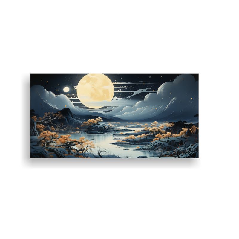 GENERICO - Lienzo De Tela Con Hermosa Protagonismo De Una Pintura Con L 160x80cm