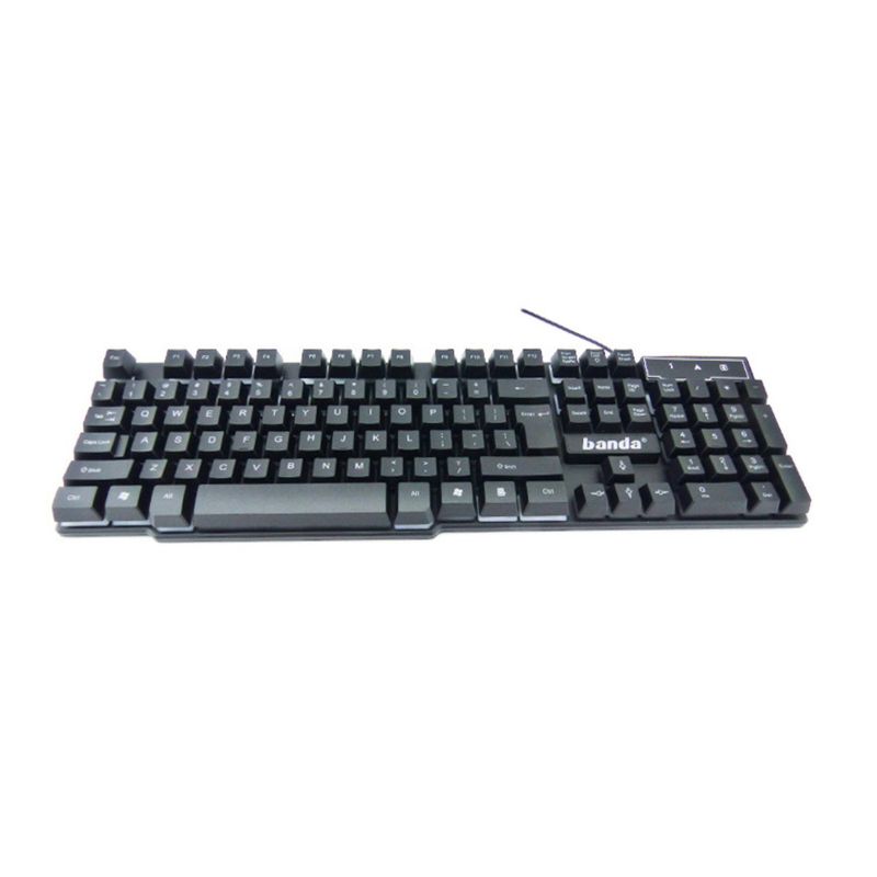 GENERICO - Set Teclado con Mouse Gamer Banda KM-99 Retro Iluminado