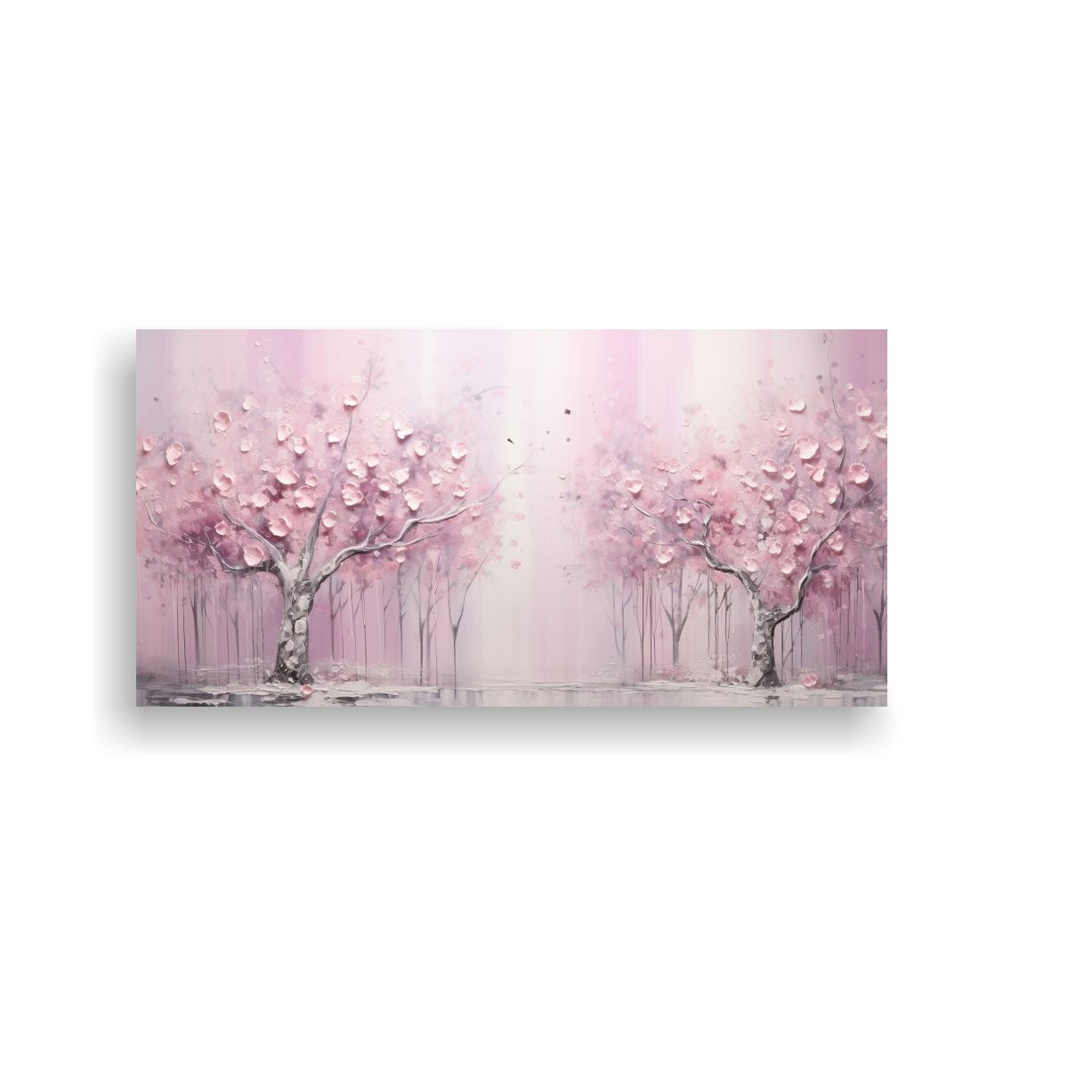 GENERICO - 1 Cuadro Cuadro Culturar, Rosa Y Plateado, Estilo Decorativo 80x40cm