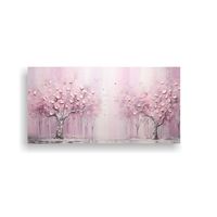 1 Cuadro Cuadro Culturar, Rosa Y Plateado, Estilo Decorativo 80x40cm