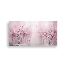 GENERICO - 1 Cuadro Cuadro Culturar, Rosa Y Plateado, Estilo Decorativo 80x40cm