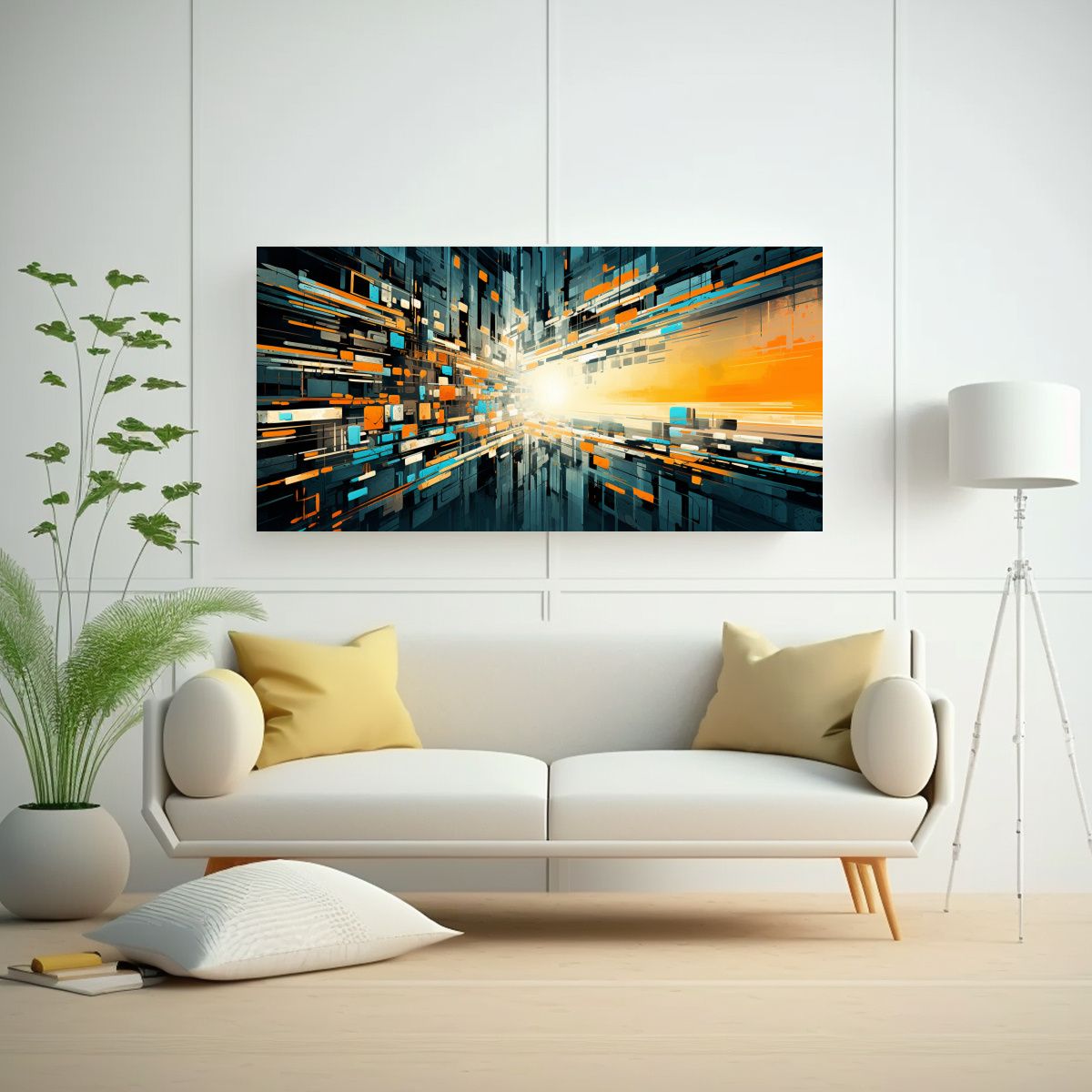 GENERICO - Cuadro Decorativo Estilo Galería Baño En Impresión Digita 160x80cm