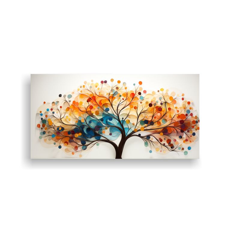 GENERICO - Pinturas De Decoración Con árbol Geométrico Flamante Y Lu 160x80cm