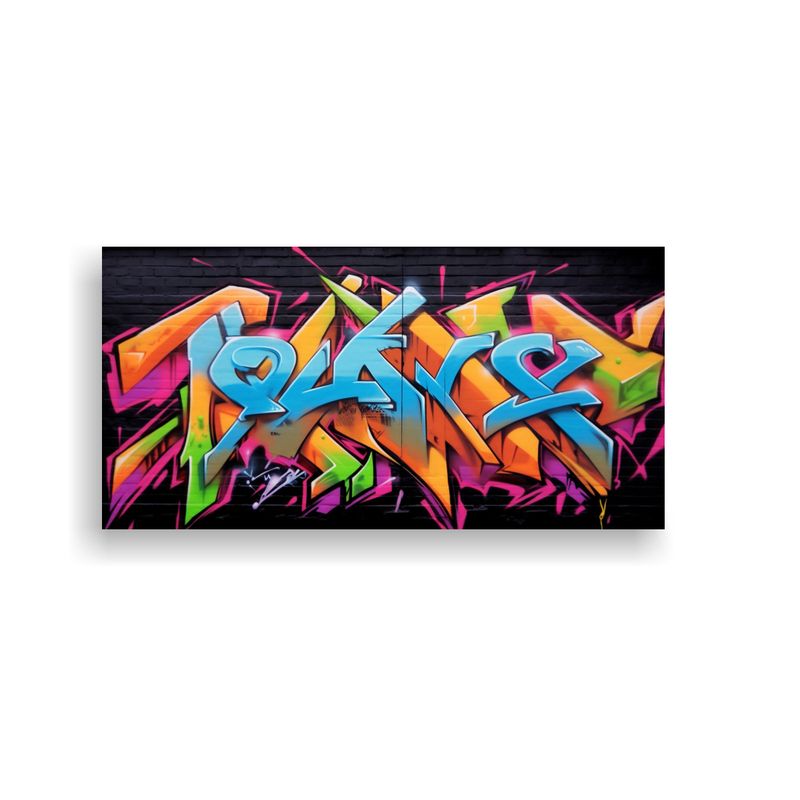 GENERICO - Arte De Pared Moderno BEROK En 3D Flechas Graffiti Estilo Sa 160x80cm