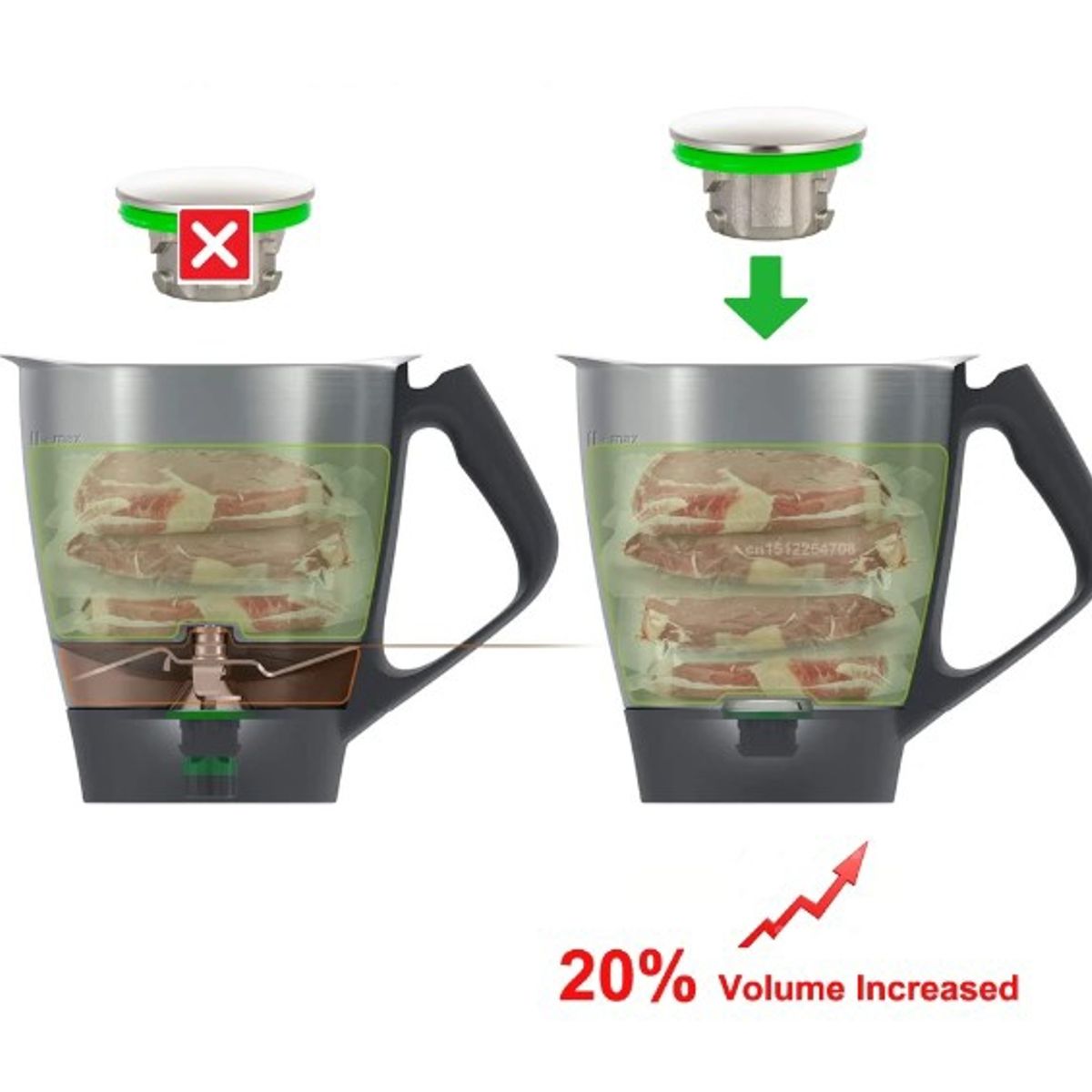 GENERICO - Cooking Cap Tapón Para Robot De Cocina Thermomix® Tm6