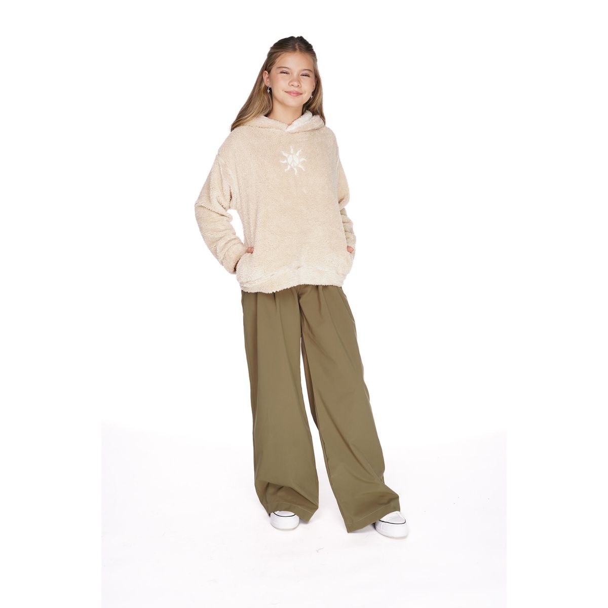 CACAO - PANTALÓN AURA PALAZZO LIVIANO PINZAS CACAO