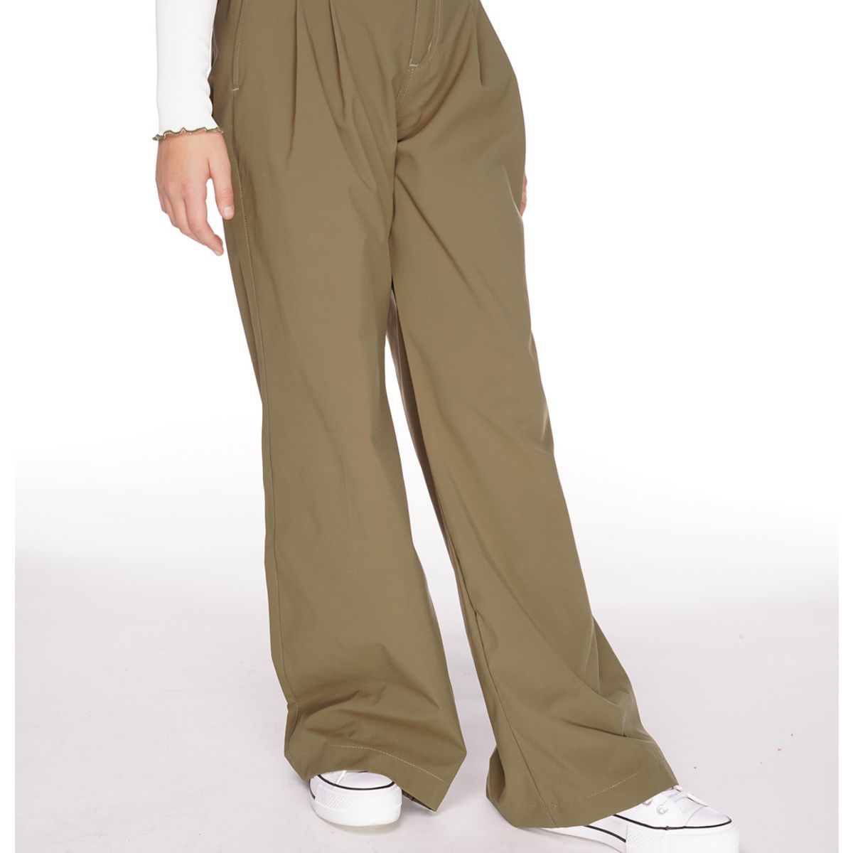 CACAO - PANTALÓN AURA PALAZZO LIVIANO PINZAS CACAO