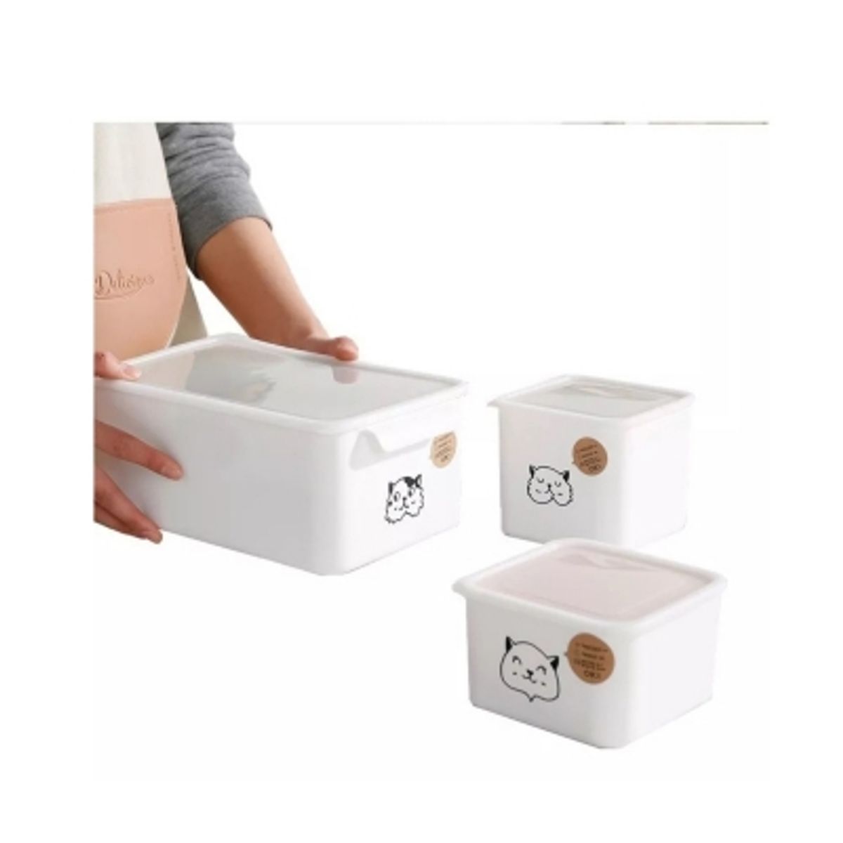 GENERICO - Contenedor Tupper para Comida Diseño Gatito M Libre BPA