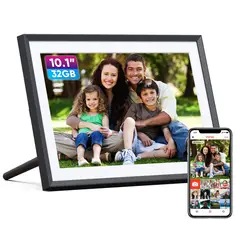 ARZOPA - Marco De Foto Digital Inteligente 10 + Parlante App y Cuadro