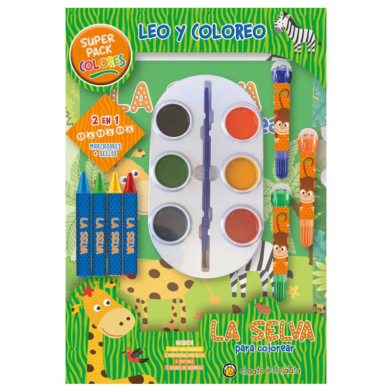 EDITORIAL GUADAL - LIBRO LEO Y COLOREO SUPERPACK - SELVA