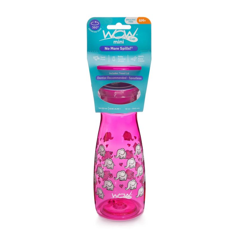 WOW CUP - Vaso Antiderrame 360 Wow Cup Mini Rosado