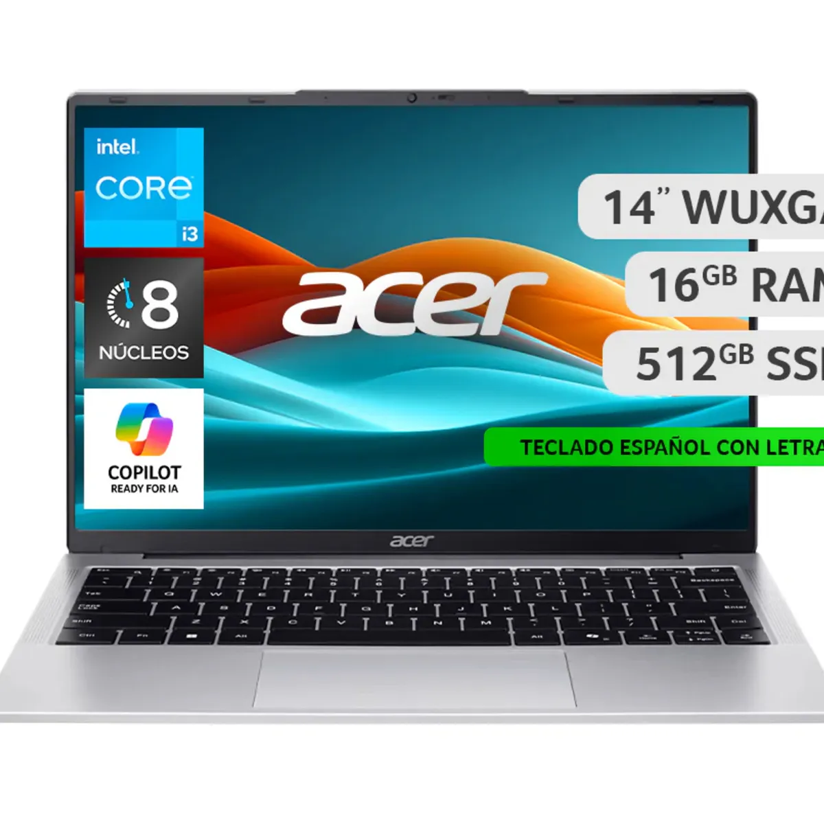 ACER - Notebook Acer AL14-31P-31TH-1 Intel Core i3 8 Nucleos 16GB RAM 512GB SSD WUXGA