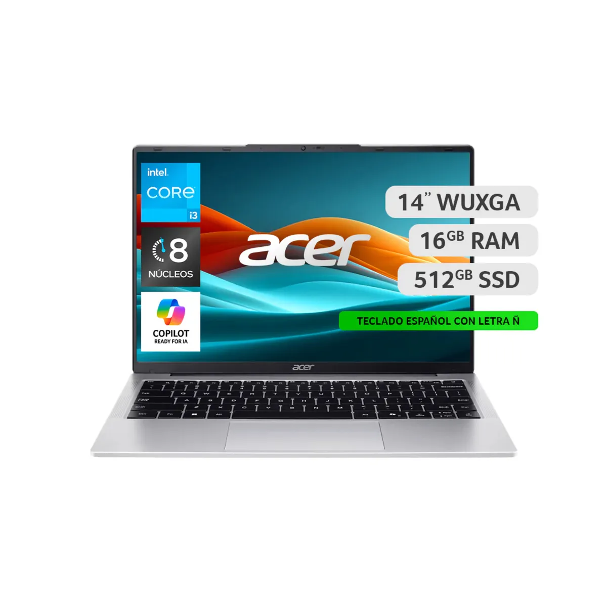 ACER - Notebook Acer AL14-31P-31TH-1 Intel Core i3 8 Nucleos 16GB RAM 512GB SSD WUXGA