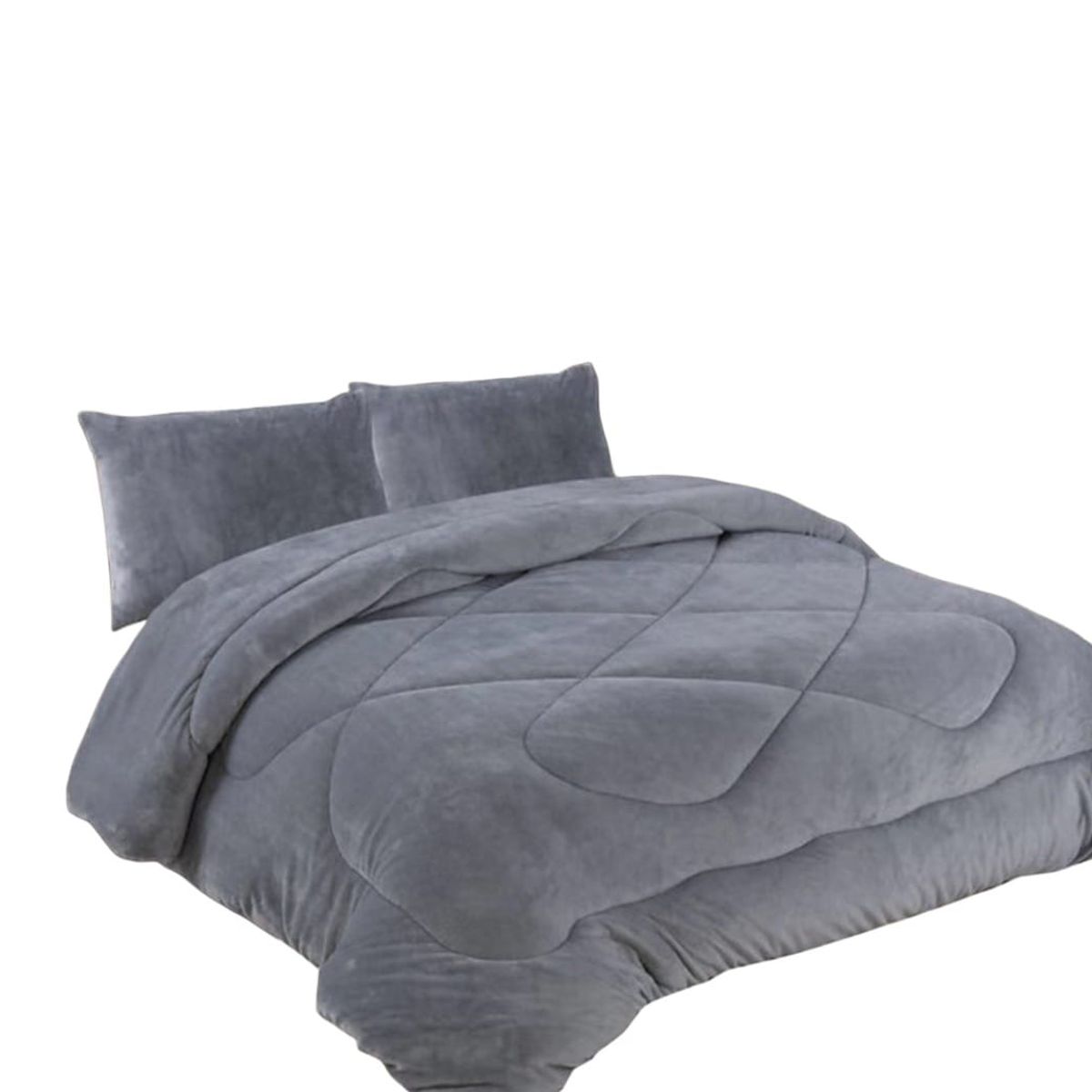 GENERICO - Cubrecama de Invierno Plush con Chiporro King Gris