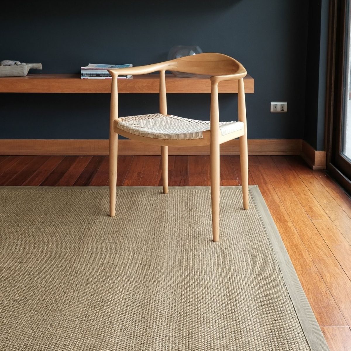 GENERICO - Alfombra Sisal Natural Borde Beige 250x350 cm KF731