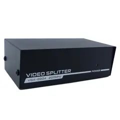 GENERICO - Splitter VGA 1 Entrada 4 Salidas De 200 MHZ Con Transformador.