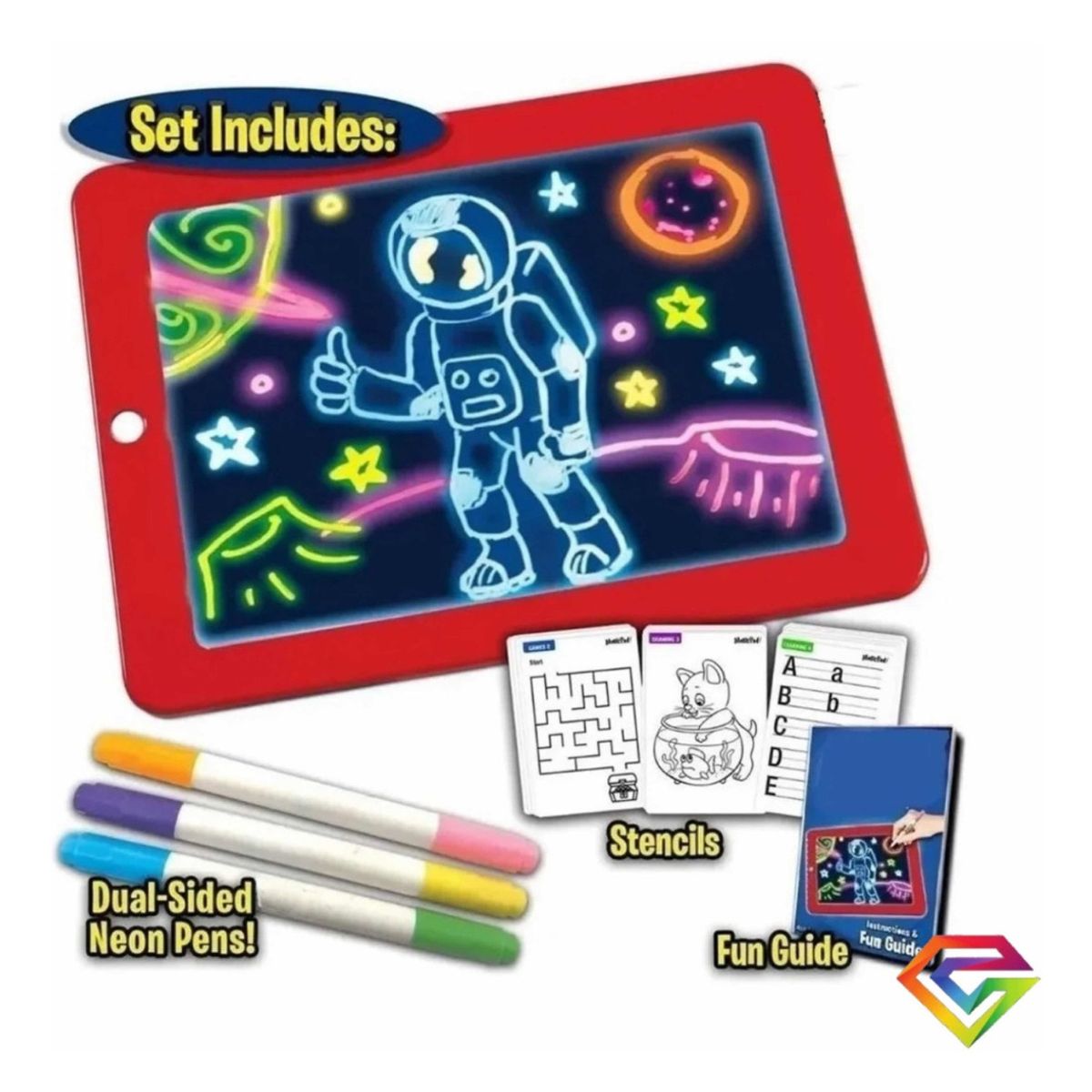 GENERICO - Pizarra Magica Deluxe Pizarras Magicas Pizarra Juguete