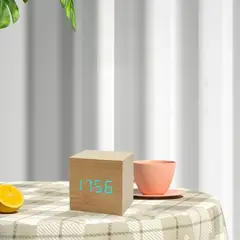 IRM - Reloj Digital Despertador De Madera Verde
