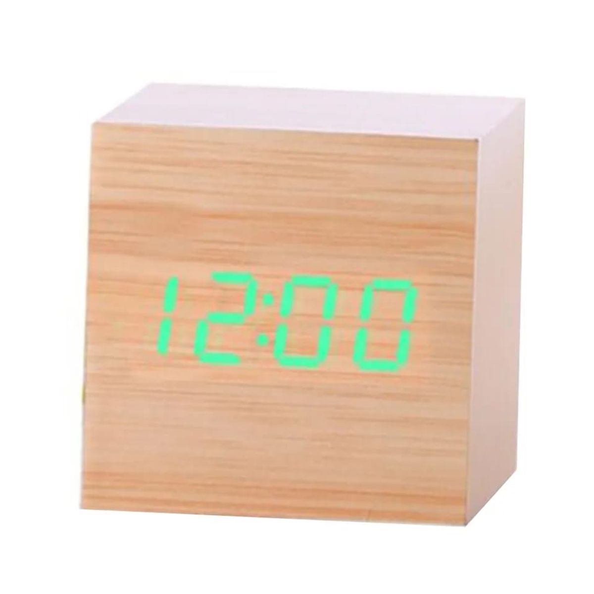IRM - Reloj Digital Despertador De Madera Verde