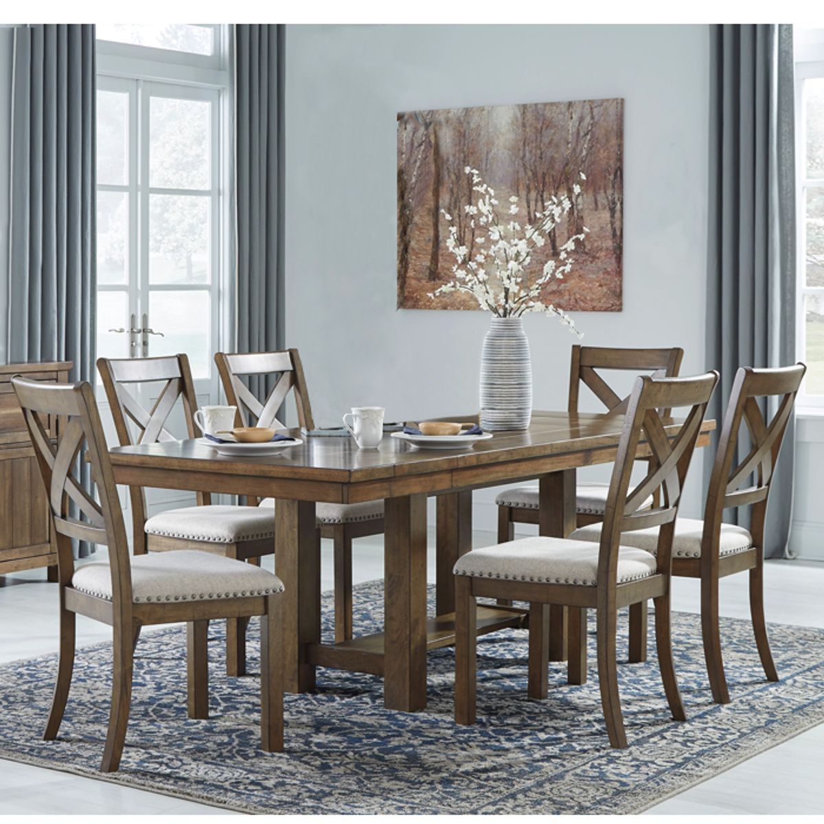 MSA MUEBLES SANTA ANA - Juego de Comedor 6 Puestos Mortimer