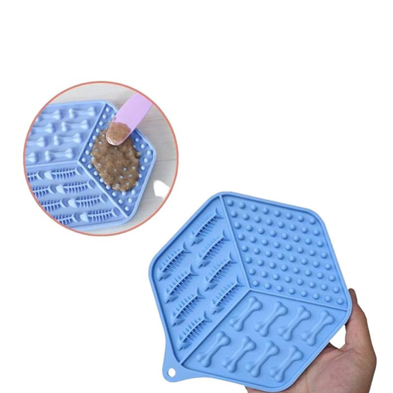GENERICO - alfombrilla comedero gato plato anti ansiedad silicona