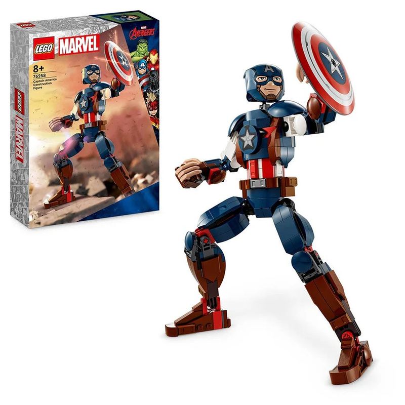 LEGO - LEGO Figura Para Construir Capitán América - 76258 - Azul