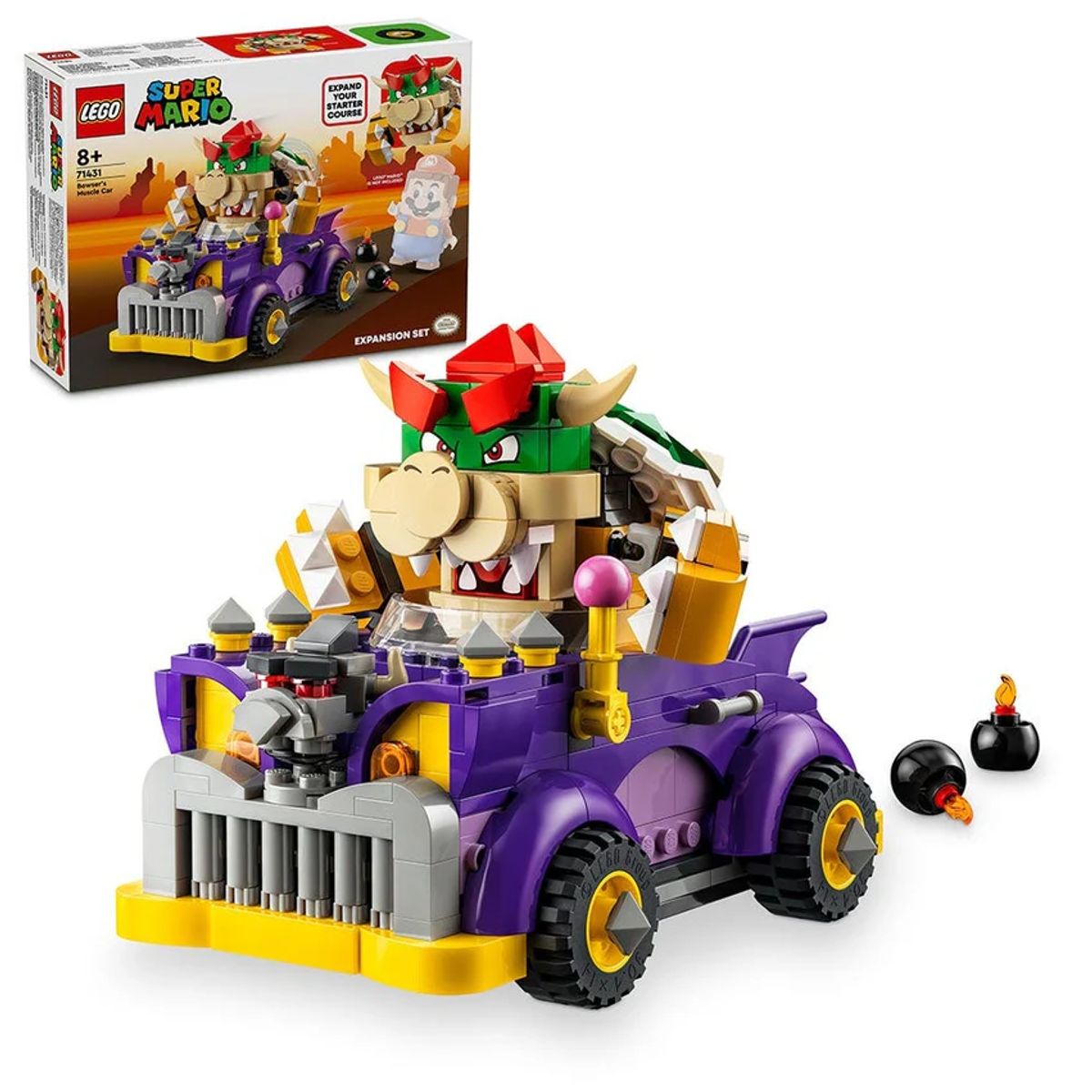 LEGO - LEGO Set De Expansión Coche Monstruoso De Bowser - 71431 - Morado