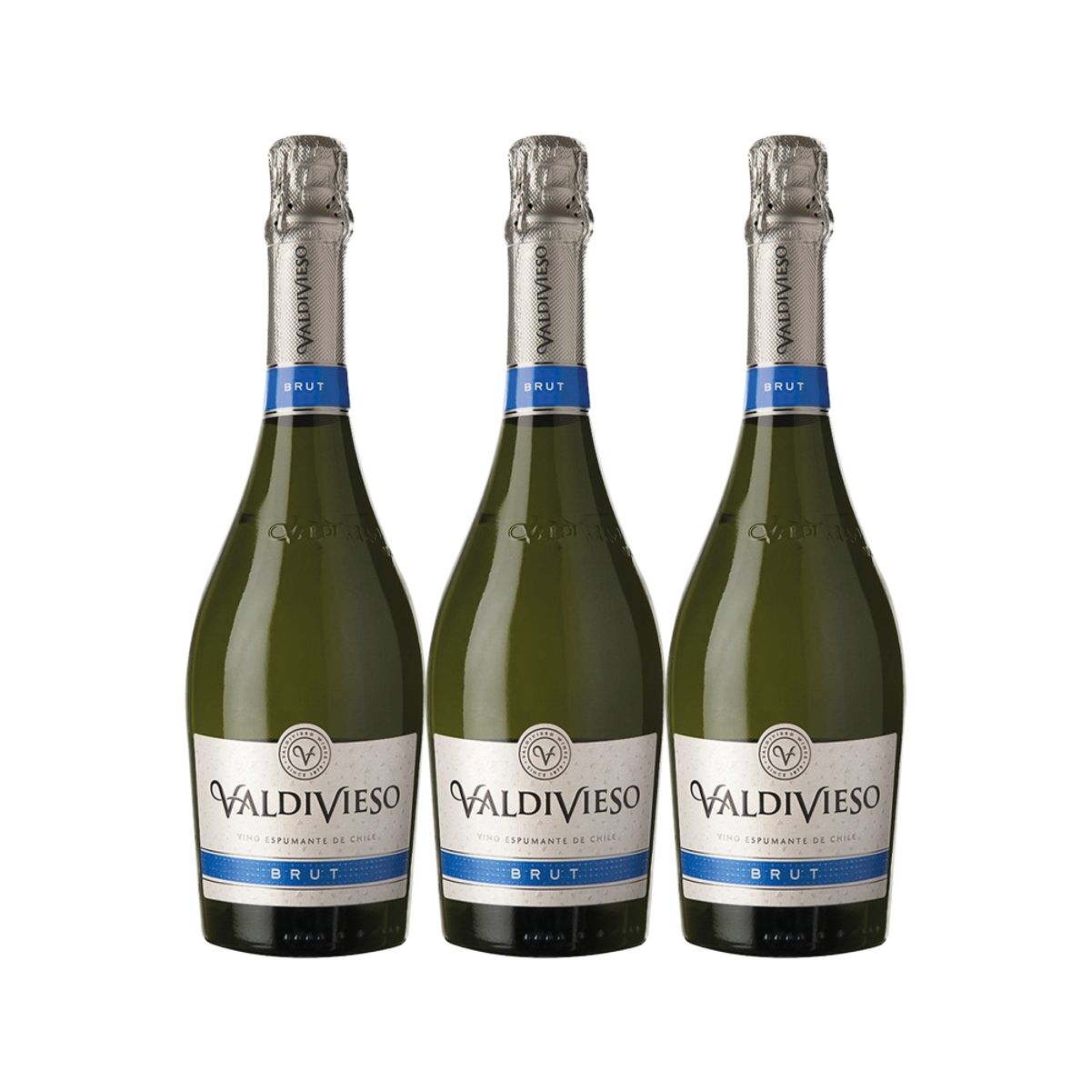 VALDIVIESO - 3x Espumante Valdivieso Brut 12° 750cc