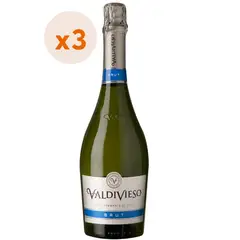 VALDIVIESO - 3x Espumante Brut 12° 750cc